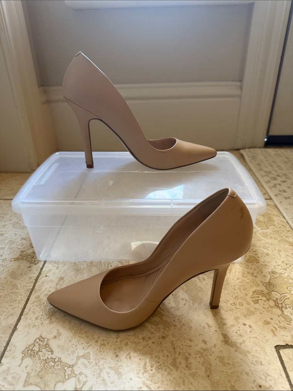 Charles By Charles David Nude Pointed-Toe Stilettos